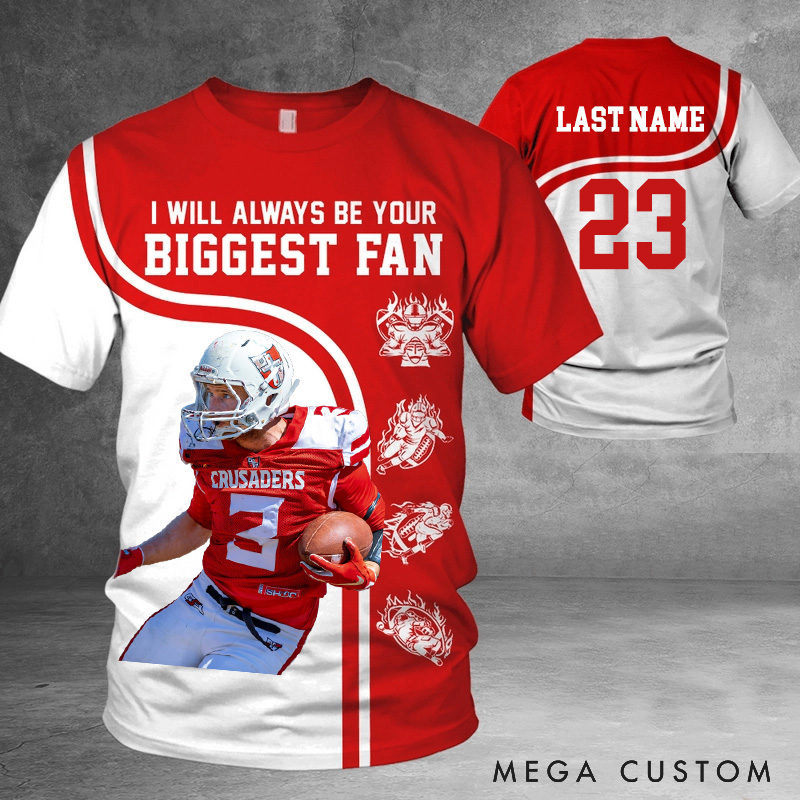 Personalized Football Fan Jersey Shirt "I Will Always Be Your Biggest Fan" All Over Print Shirt For Football lover