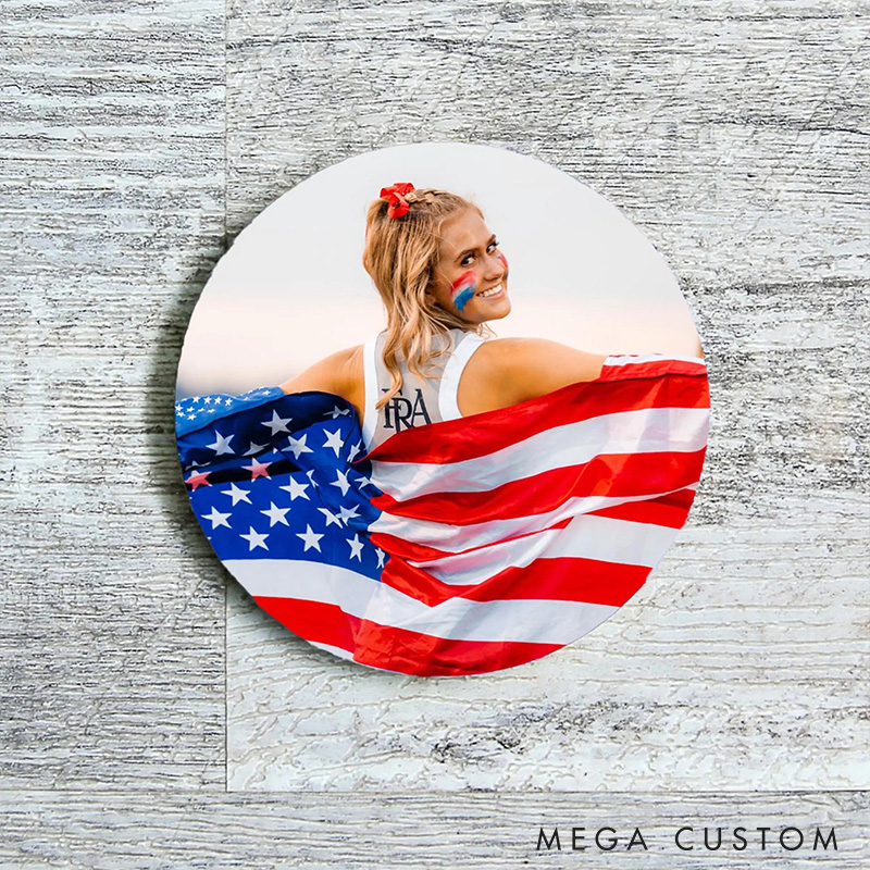 [Copy]Personalized American Football Design Button Pin with Custom Photo