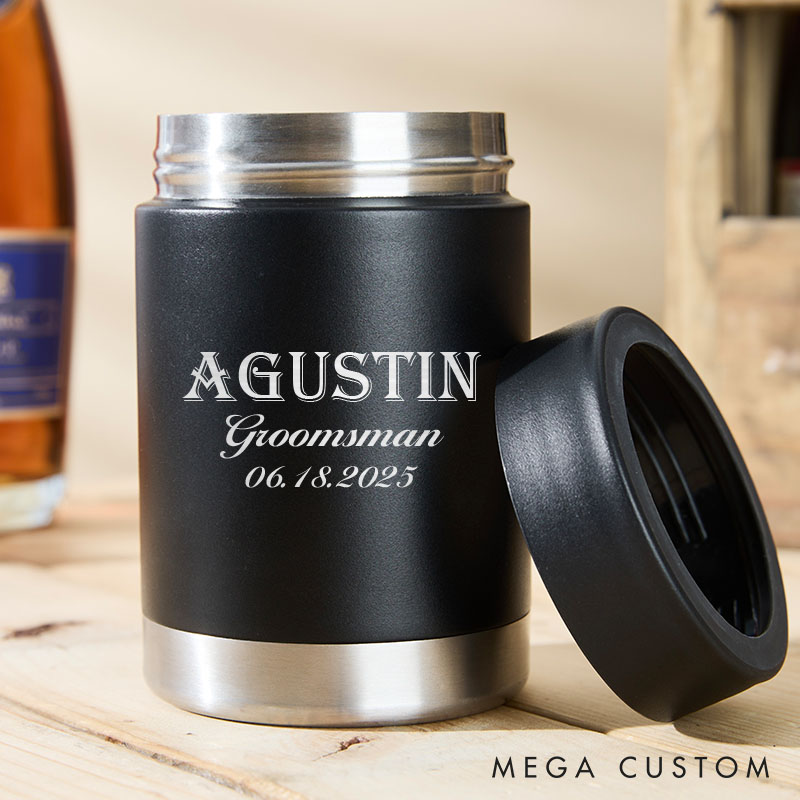 Personalized Wedding Groom Club Can Cooler Men’s Bachelor Party Can Cooler for Best Man Bachelor Party Can Holder fro Groomsmen