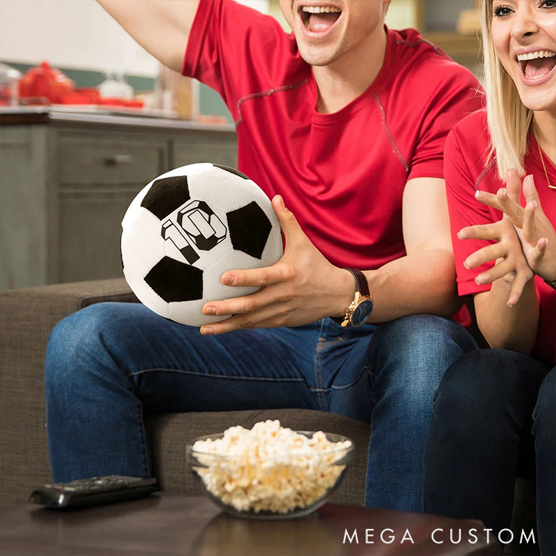 Personalized Sports Throw Pillow with Custom Name and Number for Fans