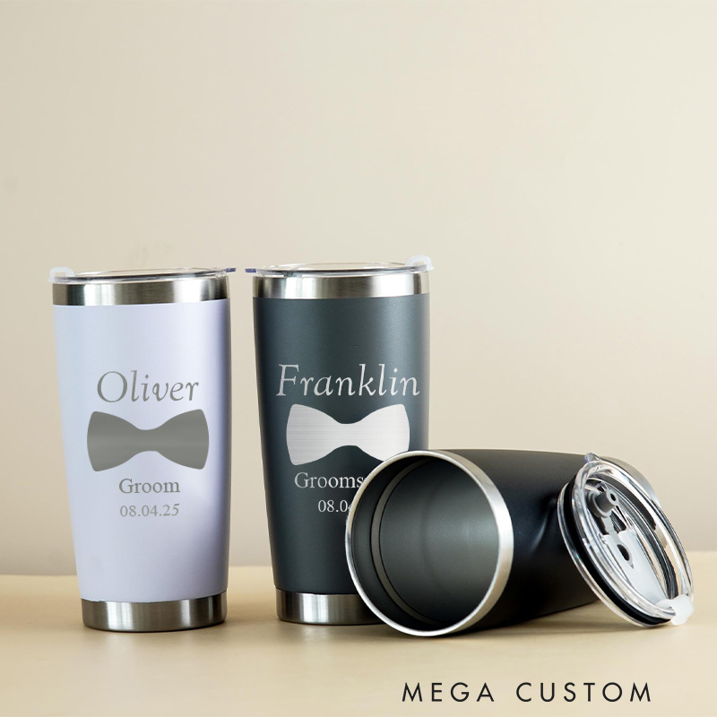 Personalized Groomsman Gift Tumbler Insulated 20oz Tumbler for Groomsmen Best Man Gift Bachelor Party Favor Tumblers Groomsman Proposal Gift