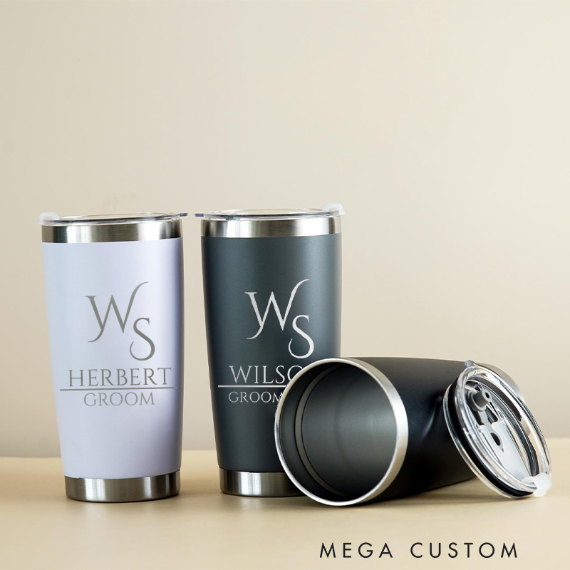 Personalized Insulated Tumbler 20oz Tumbler For Groomsmen Wedding Favors Tumbler Groomsman Gift Tumbler Best Man Gift Groom Gift