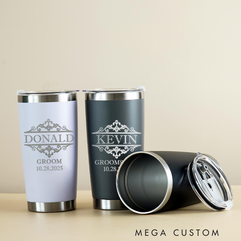 Personalized Bachelor Party Favor Tumblers 20oz Insulated Groomsman Tumbler Wedding Favors Tumbler For Groom Groomsmen