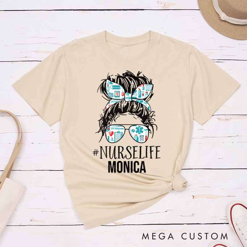 Personalized Nurse T-Shirts NurseLife Style Fashion Design T-Shirts