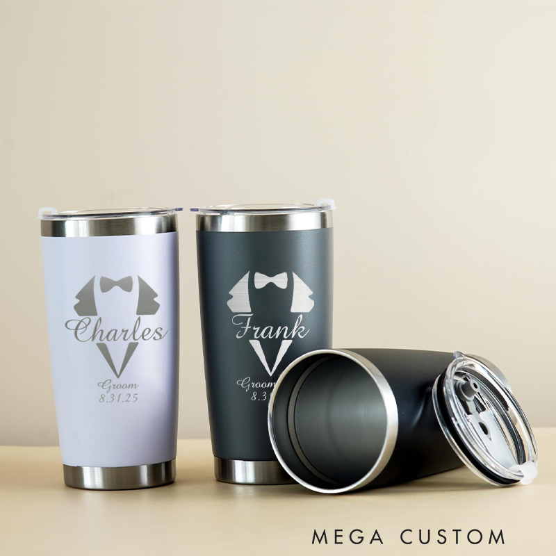 Personalized 20oz Tumbler for Groomsmen Groomsman Gift Insulated Tumbler Best Man Gift Groom Gift Bachelor Party Favor Tumbler