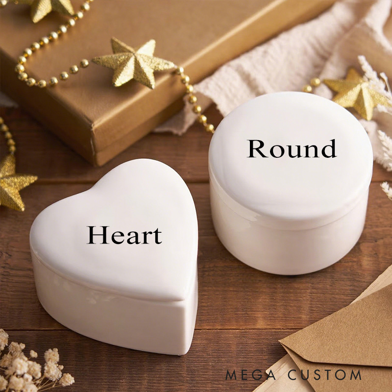 Personalized Cross Ceramic Jewelry Box with Name Keepsake Box Religious Gift Birthday Gift for Women and Girls