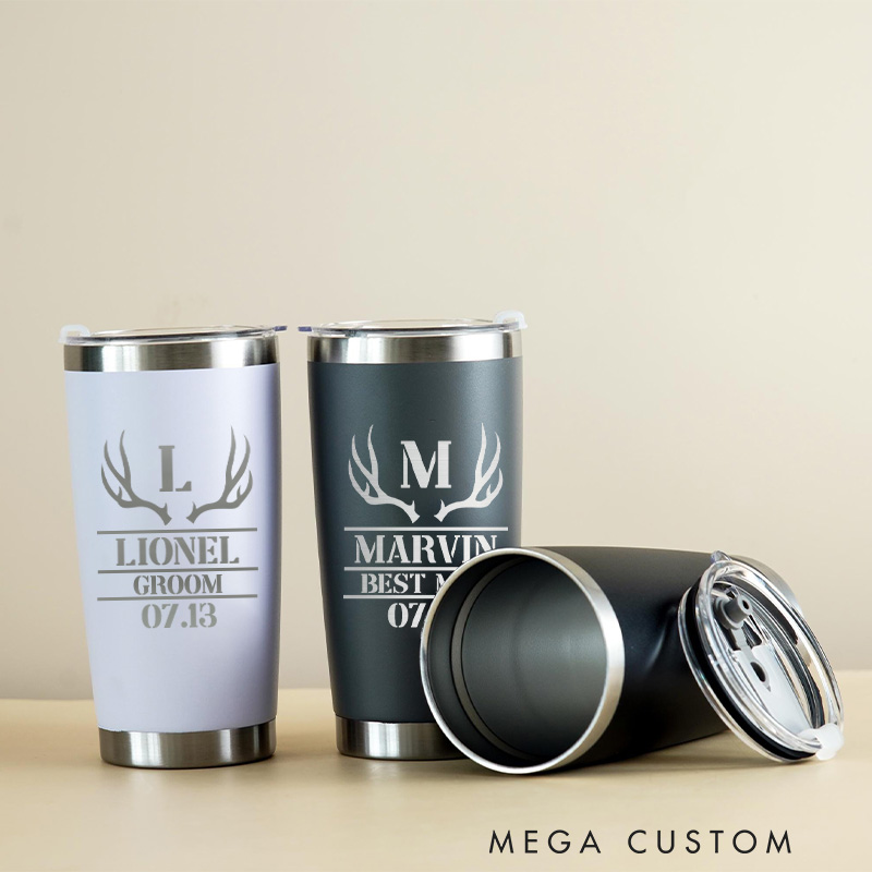 Personalized Insulated Tumbler for Groomsmen 20oz Wedding Party Favor Tumbler Best Man Gift Groom Gift Bachelor Party Keepsake Tumbler