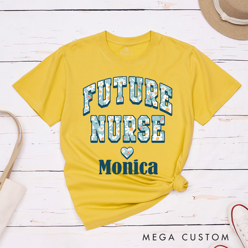 Personalized Nurse T-Shirts Future Nurse Fashion Design T-Shirts