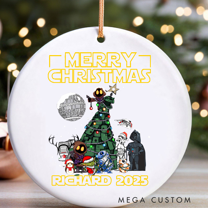 Personalized Merry Star Christmas Ornament Galaxy War Film Ornament Movie Holiday Ornament