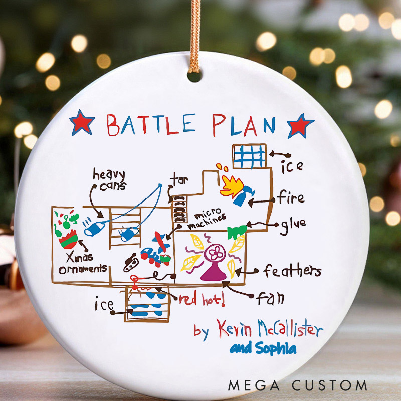 Personalized Battle Plan Christmas Movies Ornament Christmas Film Ornament Movie Holiday Ornament