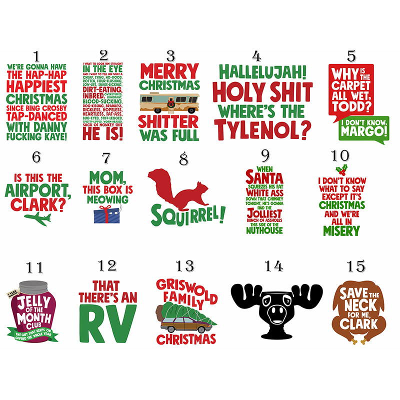 Personalized Classic Christmas Movie Inspired Story Theme Christmas Family Matching Pajamas Family Name Shirts Movie Holiday Shirt