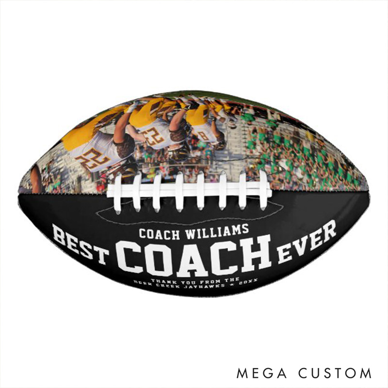 Personalized American Football "BEST COACH EVER" with Custom Photo and Coach Name