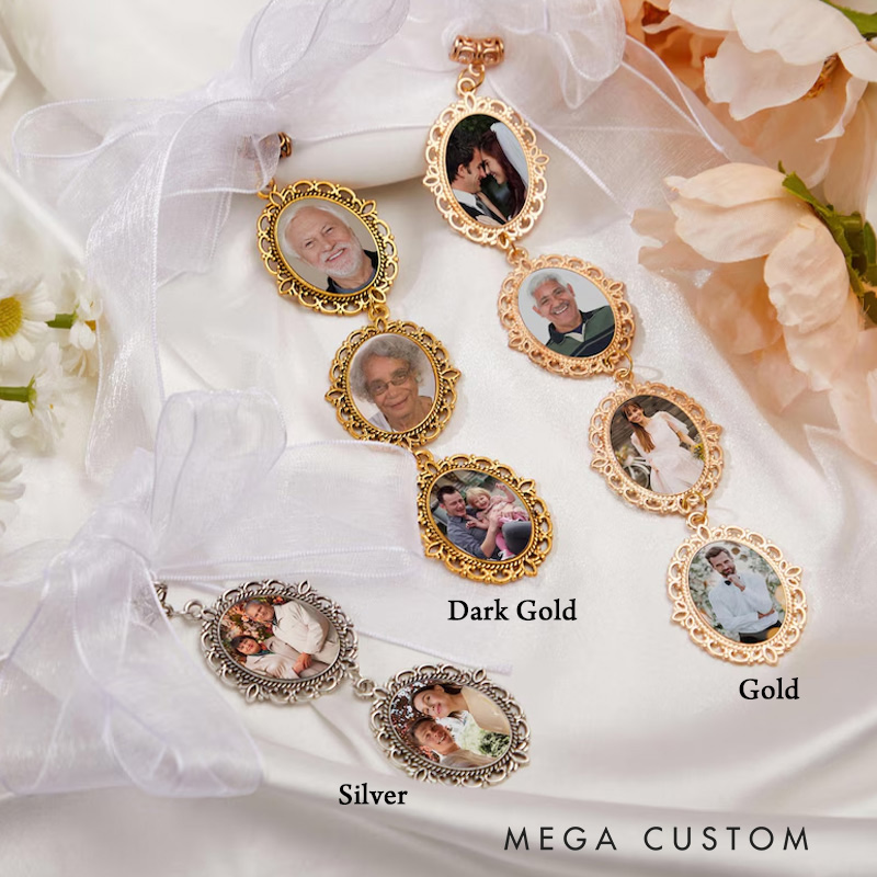 Personalized Bouquet Photo Charm Wedding Bouquet Charm with Photo Bridal Bouquet Photo Charm Wedding Memorial Gift Bride Keepsake