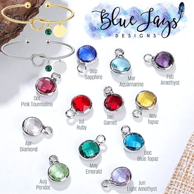 Personalized Friendship Knot Bracelet with Initial and Birthstone Charm Christmas Gift for Her Mothers Day Gifts