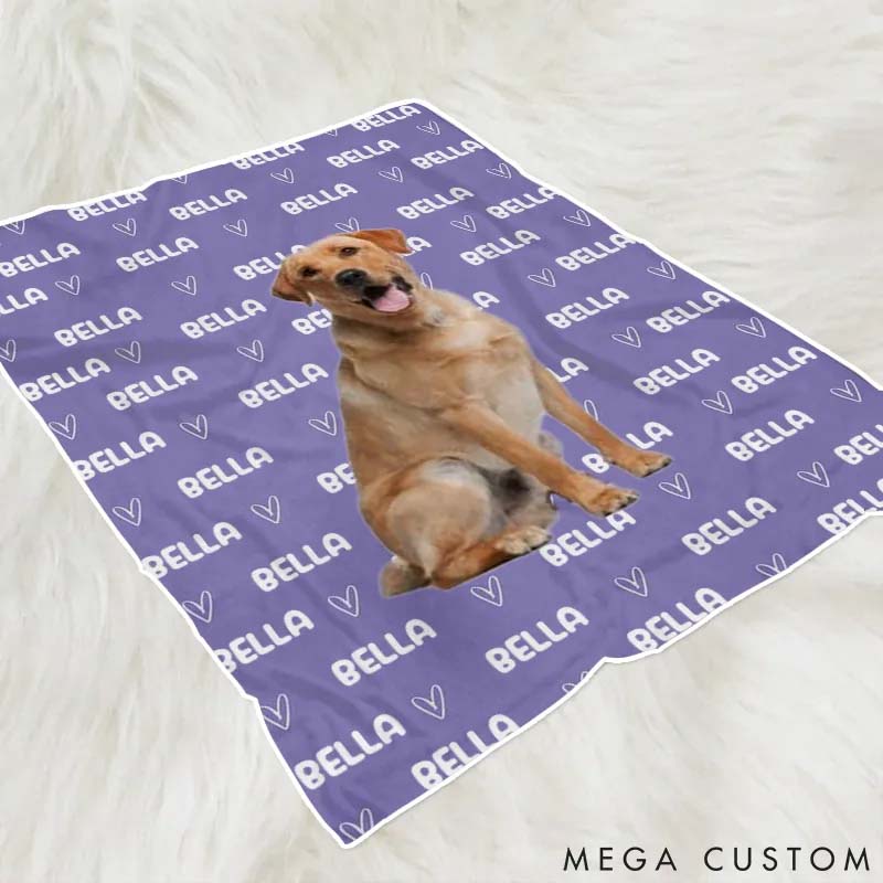 Personalized Pet Lover Personalized Name and Photo Throw Blanket