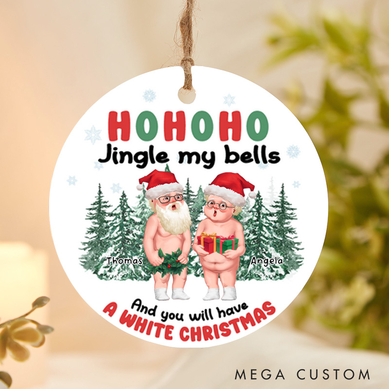 Personalized Funny Couple Christmas Ornament Santa Claus Couple Christmas Ornament Gift For Him Her