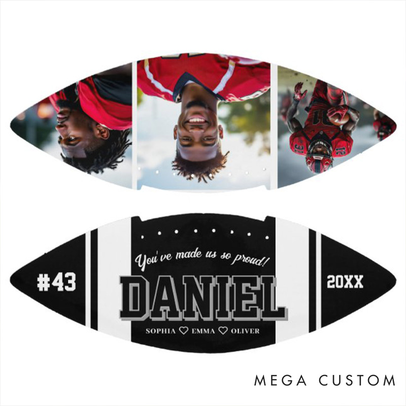 [Copy]Personalized Coach American Football with Custom Photo and A Perfect Tribute to Your Coach