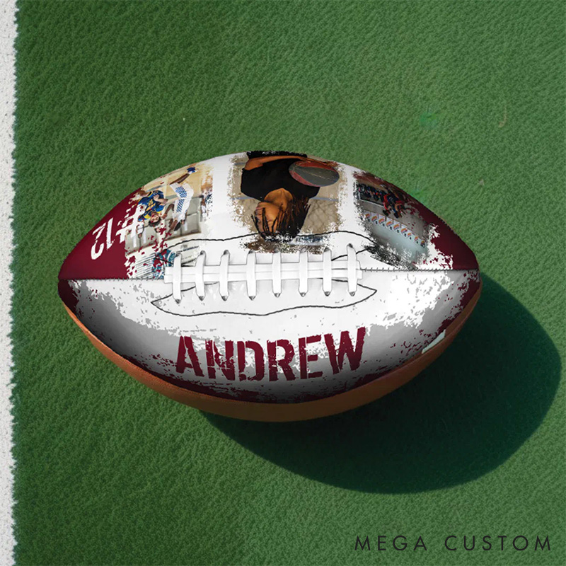Personalized American Football with Custom Photo and Celebrate Your Passion