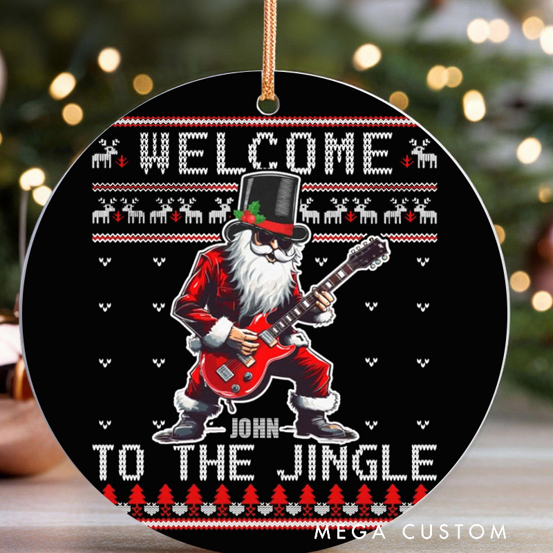 Personalized Ornament Rock n Roll Christmas Ornament Heavy Metal Music Lover Gift Punk Rock Musician Gift
