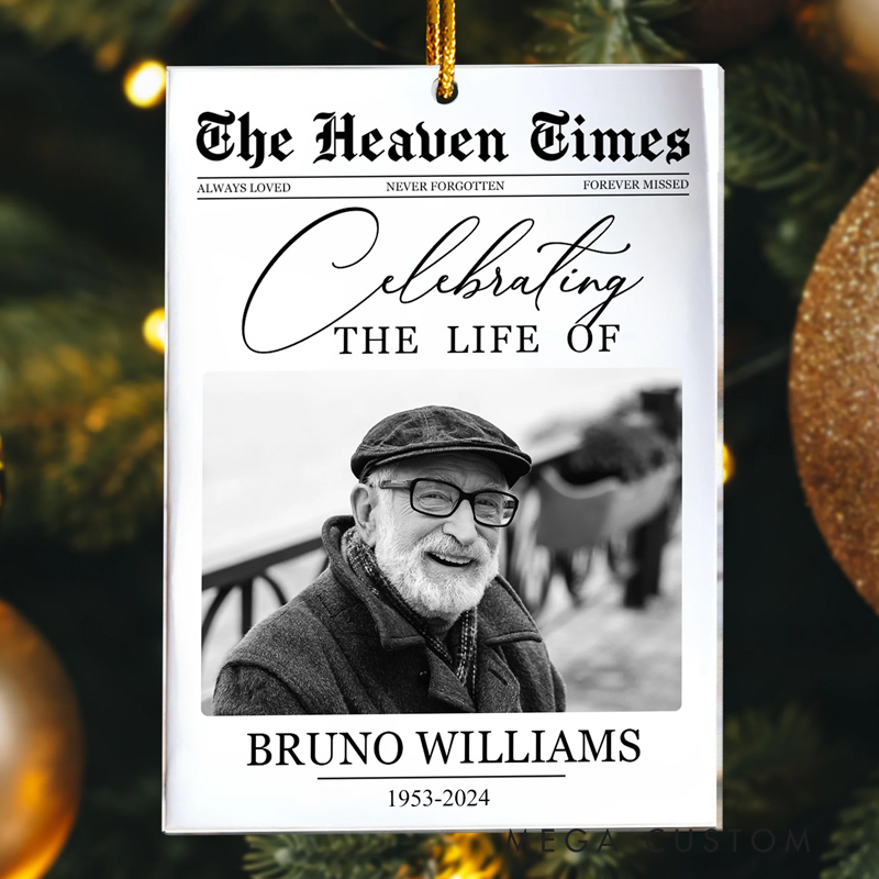 Personalized Photo Memorial Ornament The Heaven Times Acrylic Photo Christmas Ornament In Loving Memory Gift 