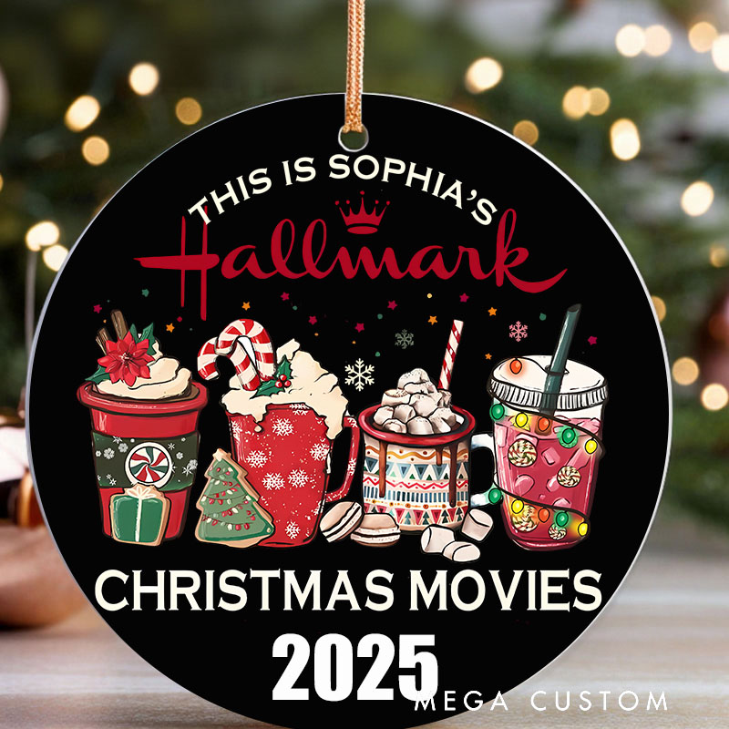 Personalized Coffee Christmas Movie Ornament Christmas Film Ornament Movie Holiday Ornament