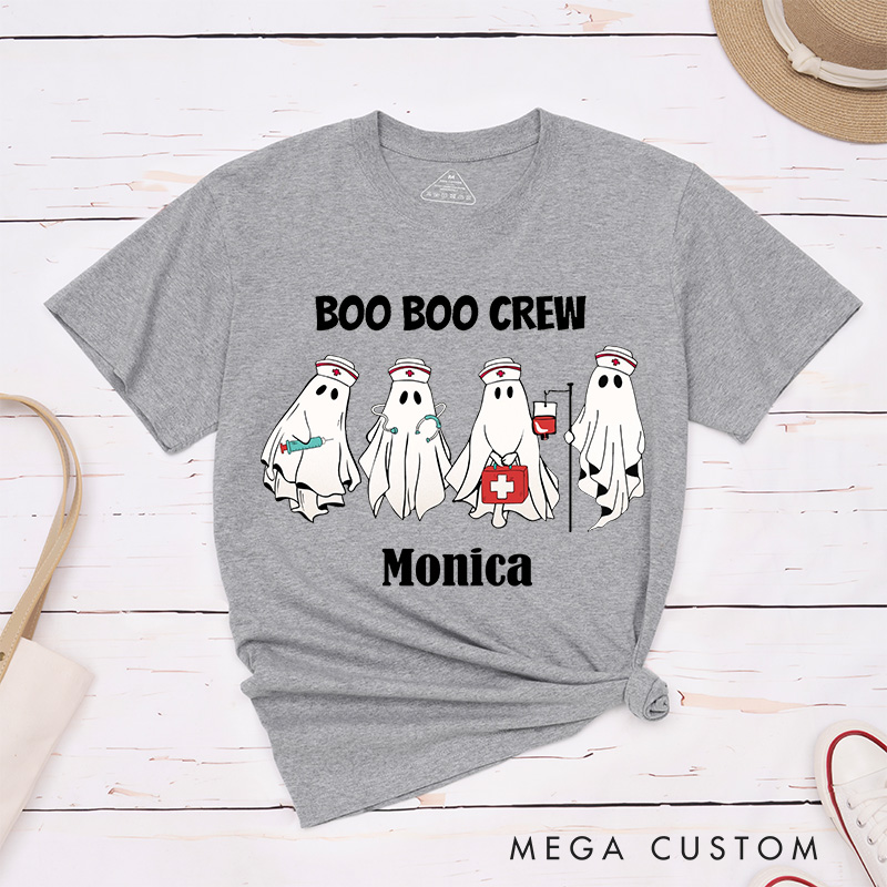 Personalized Nurse T-Shirts Spooky Healthcare Heroes Fashion Design T-Shirts