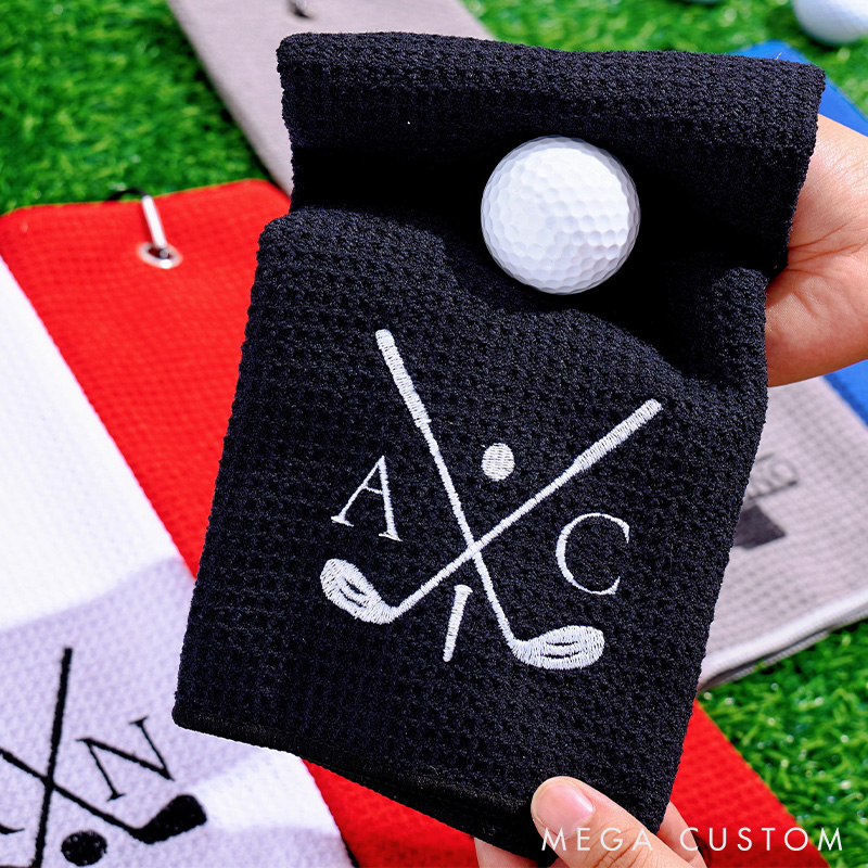 Personalized Golf Towel with Custom Name and Unique Custom Designs
