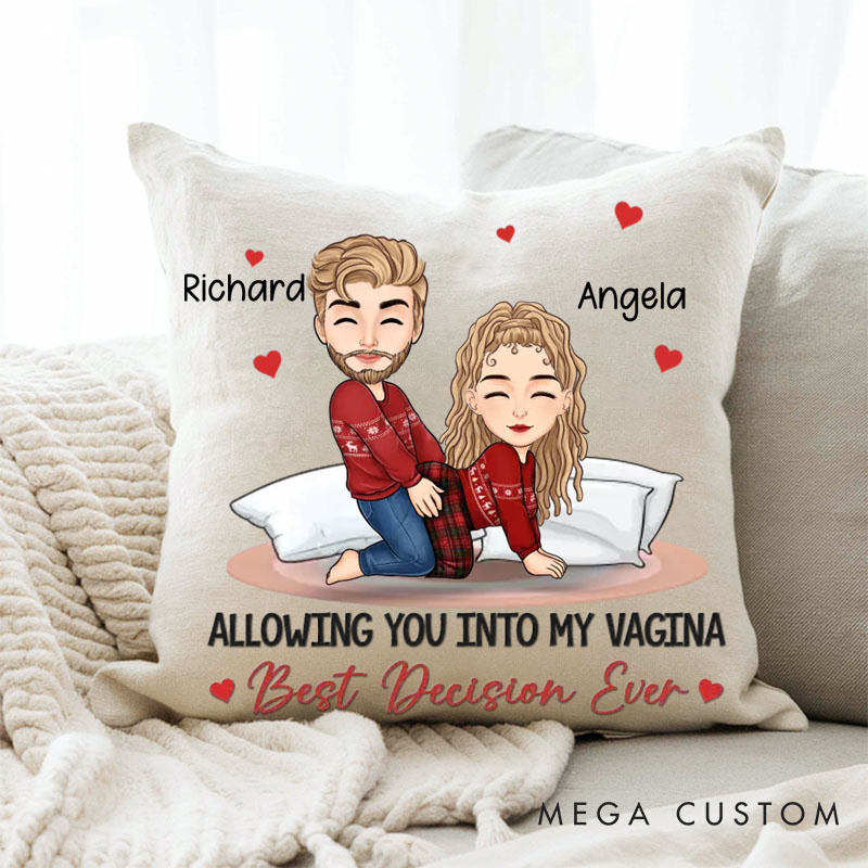 Personalized Couple Pillow Valentine's Day Couple Pillow Gift Funny Pillow Design For Girlfriend and Boyfriend