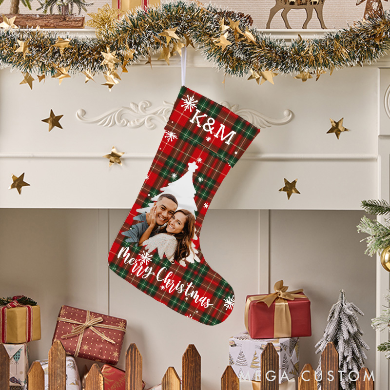 Personalized Couple Photo Christmas Stockings