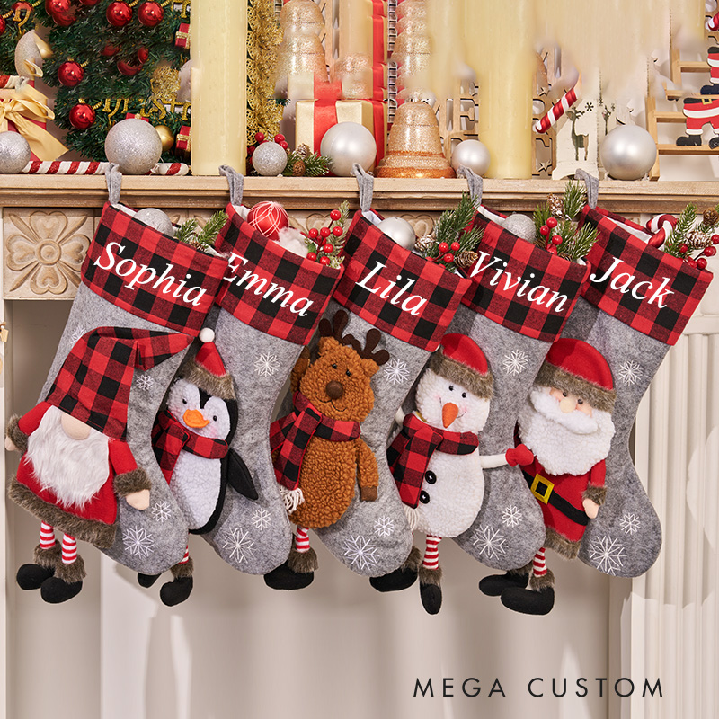 Personalized Enchanted Characters Christmas Stocking Holiday Gift