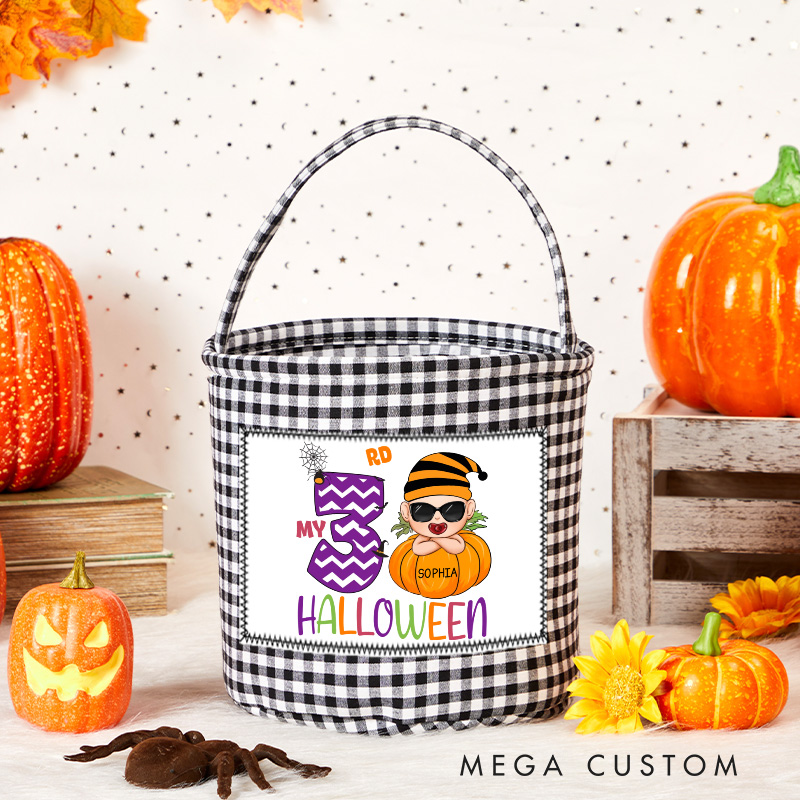 Personalized Halloween Treat Basket Kids Charm Design Halloween Gift Party Favor