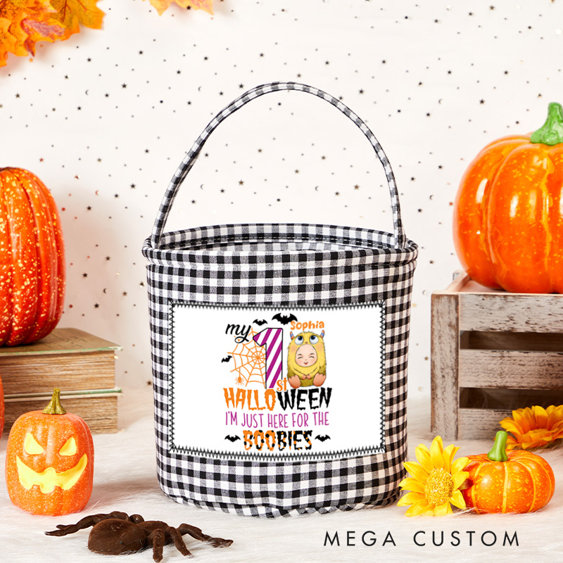 Personalized Halloween Treat Basket Kids Charm Design Halloween Gifts Party Favor