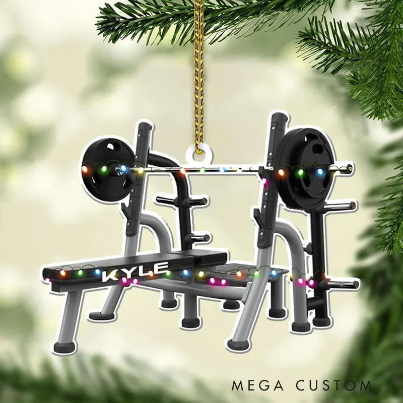 Personalized Fitness Machine Christmas Tree Fitness Gym Xmas Ornament Gift for Gym Lover