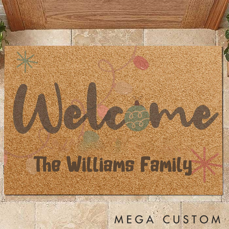 Personalized Seasonal Doormat to Celebrate Christmas with Your Family