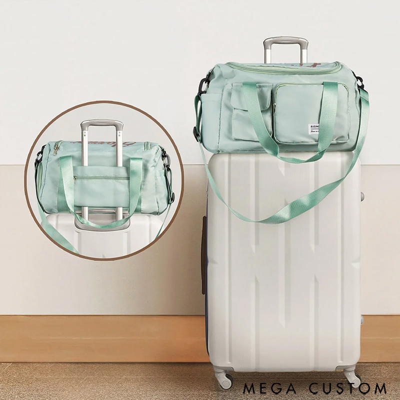 Personalized Waterproof Travel Bag Gift for Travel Enthusiasts with Custom Name