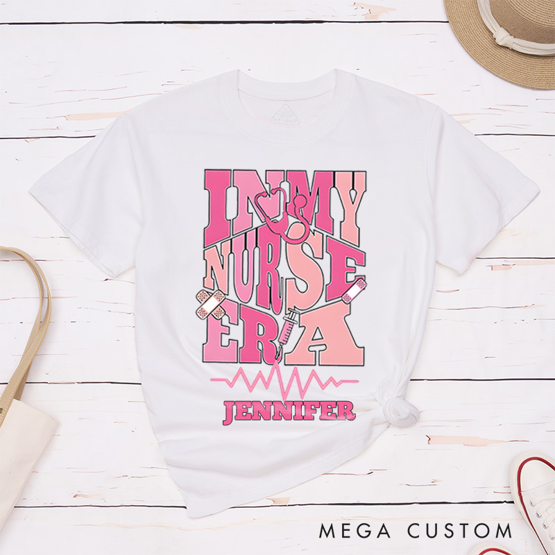 Personalized Nurse T-Shirts In My Nurse Era Fashion Design T-Shirts