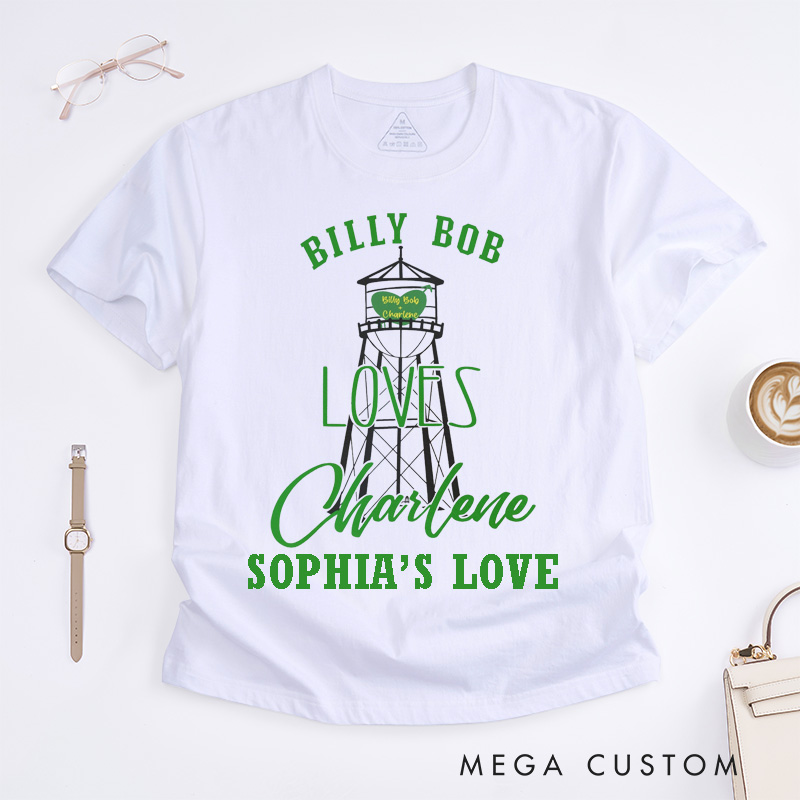 Personalized Country Music Classic T-Shirts Custom Name Romantic Gift for Music Lovers Unique Design Unisex Anniversary Present for Him or Her