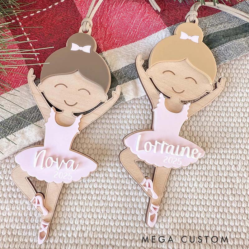 Personalized Girls Christmas Ornament Ballerina Ornament Girls Dance Ornament Girls Ballet Ornament