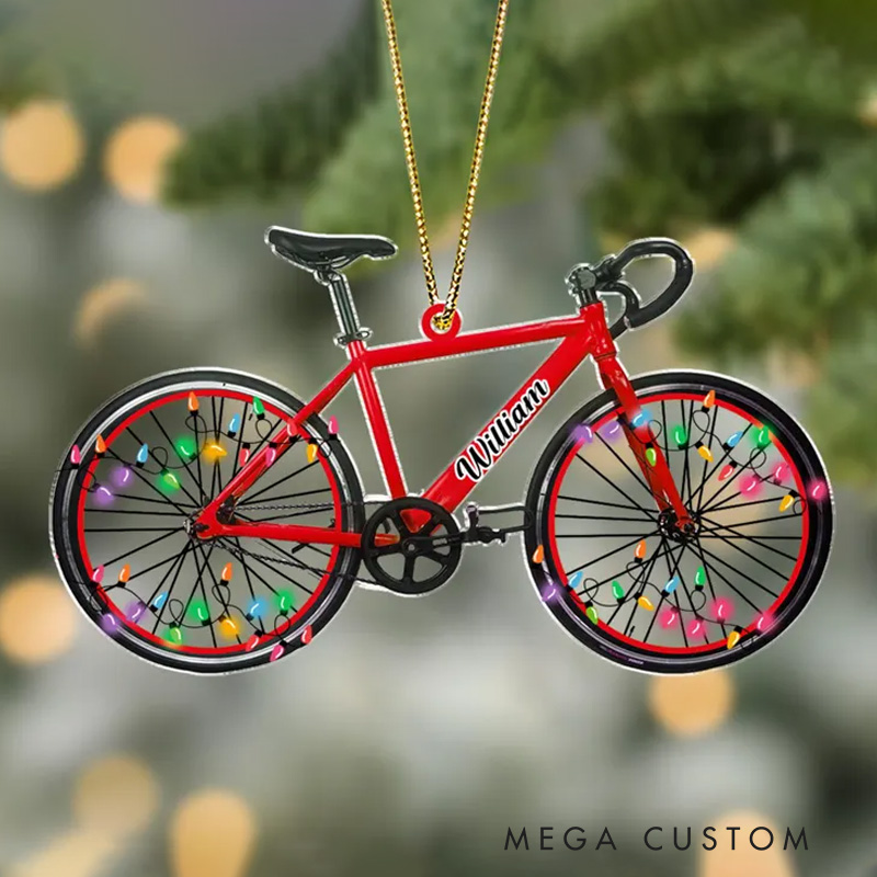 Personalized Name Bicycle Christmas Ornaments Cycling Ornament Bicycle Gift Christmas Gifts For Bicycle Rider
