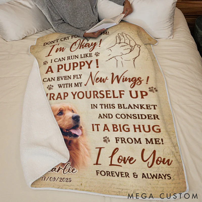 Personalized Pet Lover Forever Loyal Forever Loved Throw Blanket