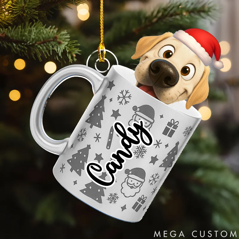 Personalized Dog Lover Pouring You Out Christmas Ornament