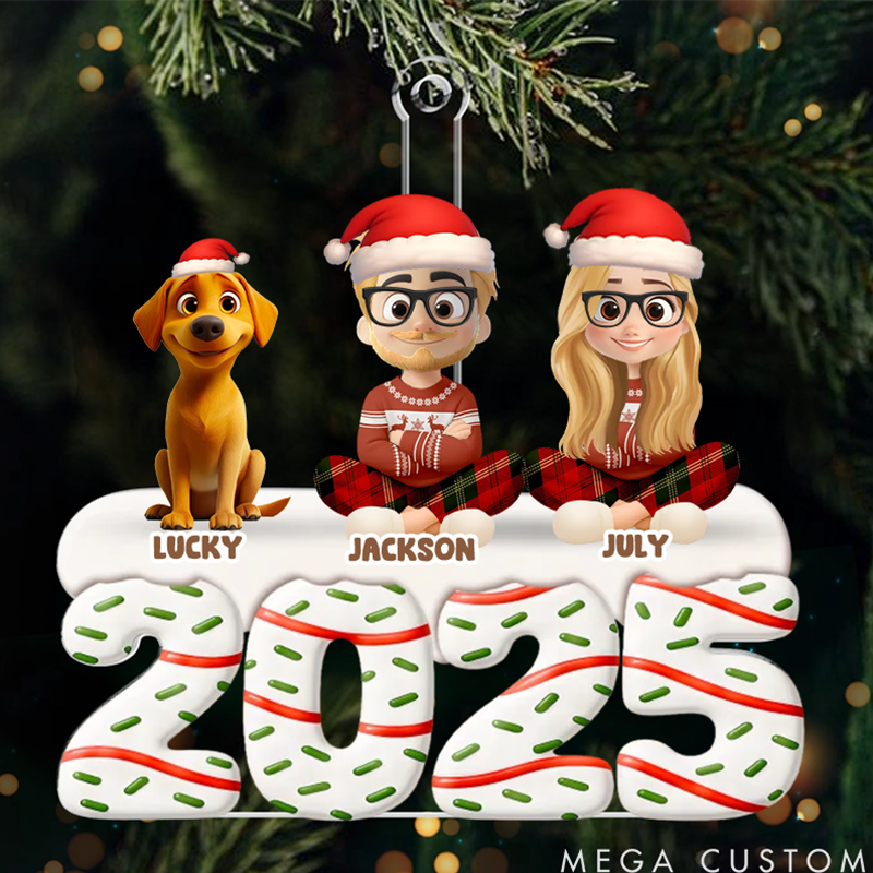 Personalized Dog Lover Happiness Baked into every Moment  Christmas Ornament