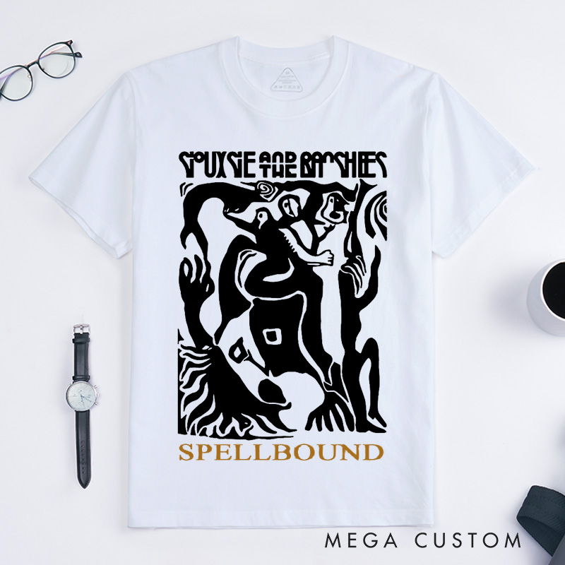 Personalized Abstract Art Rock Music Lovers Unisex Classic T-Shirts Unique Gift for Artistic Souls Custom Song Title Tee for Men Women Friends