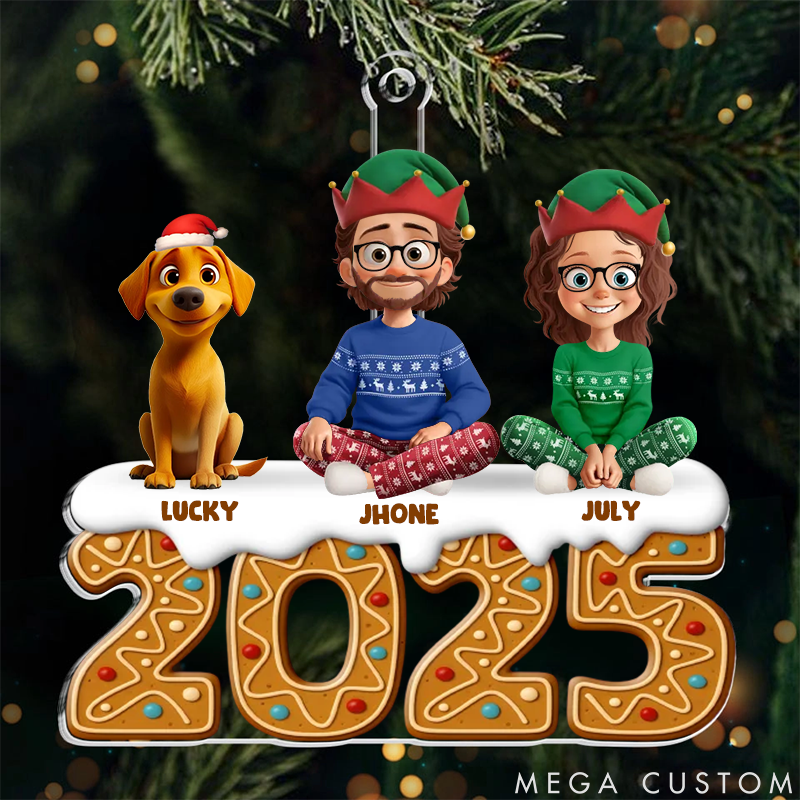 Personalized Dog Lover Gingerbread Dreams Family Themes Christmas Ornament
