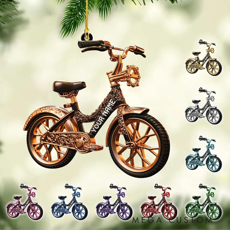Personalized Bicycle Christmas Ornaments Christmas Gifts For Bicycle Rider Bike Xmas Ornament