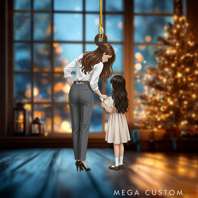 Personalized Teacher Christmas Ornament Best Teacher Acrylic Ornament Christmas Gift for Teachers