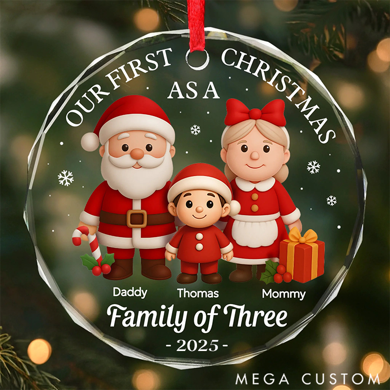 Personalized Family Christmas Ornaments Celebrating Our First Christmas Together as a Joyful Family