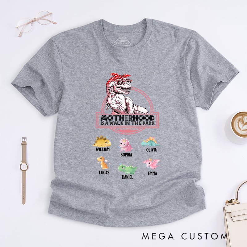 Personalized Motherhood is a Walk in the Park Classic T-shirt