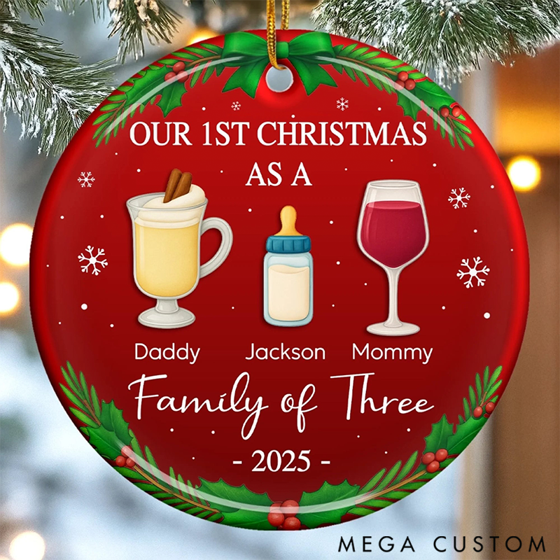 Personalized Family Christmas Ornaments Cherishing the Joy of Our First Christmas as a Family