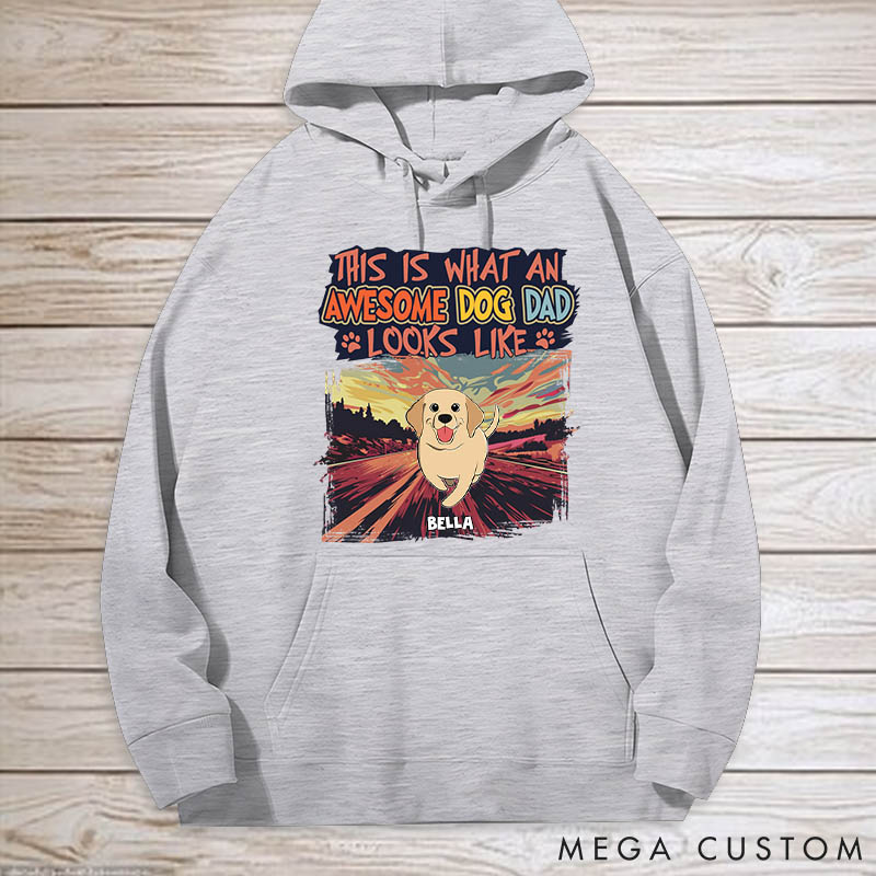 Personalized Dog Lover an Awesome Dog Dad Classic Hoodies